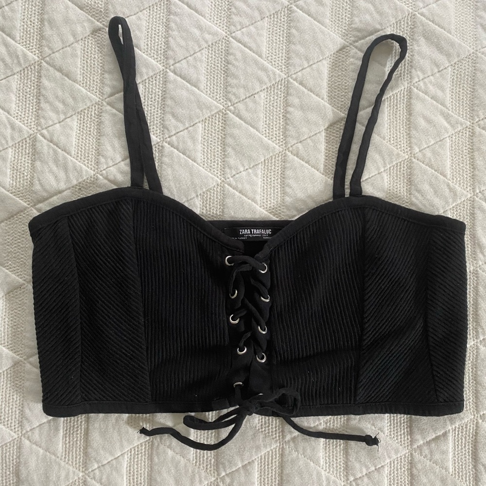 Lace-up Crop Top